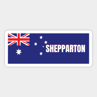 Shepparton City in Australian Flag Sticker